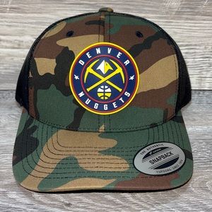 Denver Nuggets 3D YP Snapback Trucker Hat- Army Camo/ Black